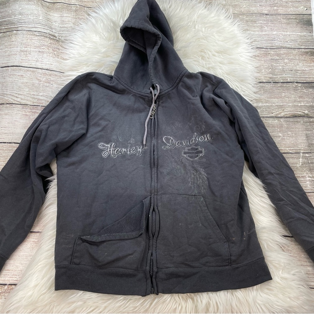 Harley-Davidson Niagara Falls Vintage Zip Up Hoodie Sweatshirt PLAY